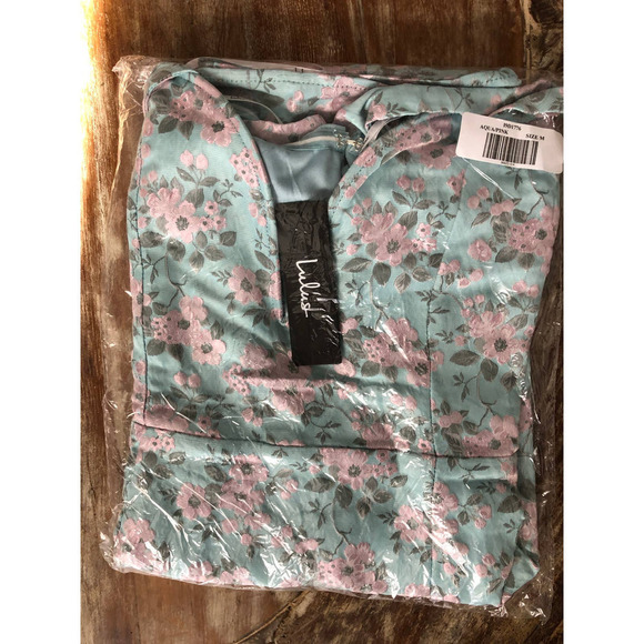 Lulus Favorite Song Dress Blue Floral Jacquard Off The Shoulder Mini NWT XS - Picture 6 of 9